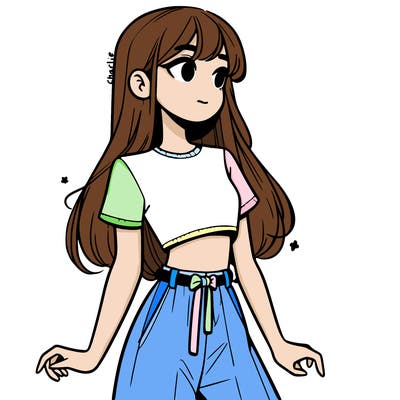 girl in a cute crop top