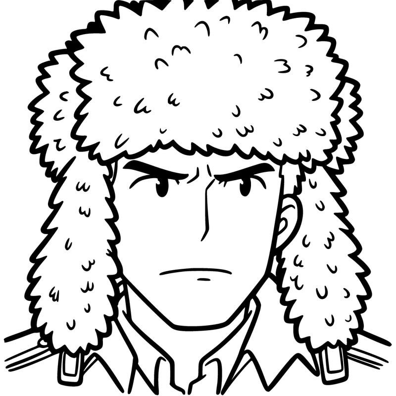 man with fur hat