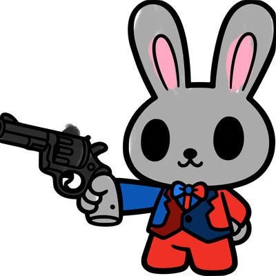 bunny with a revolver