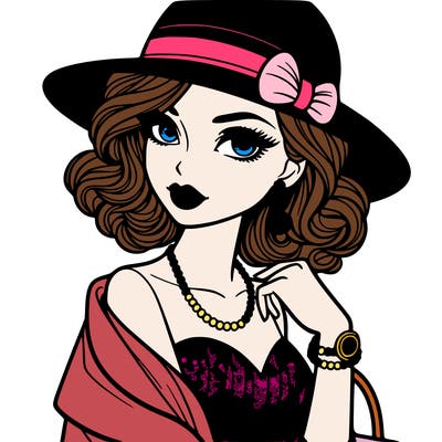 stylish evening girl