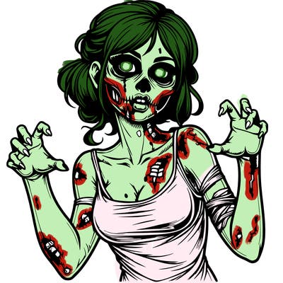 realistic zombie girl