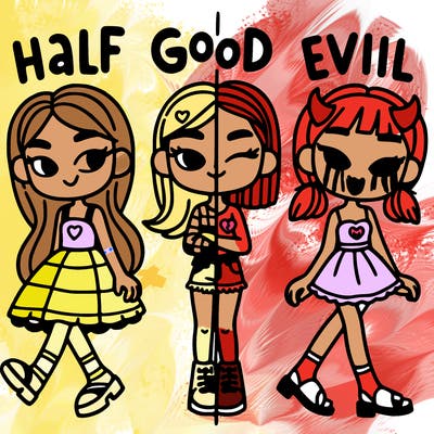 girls who's half good half evil