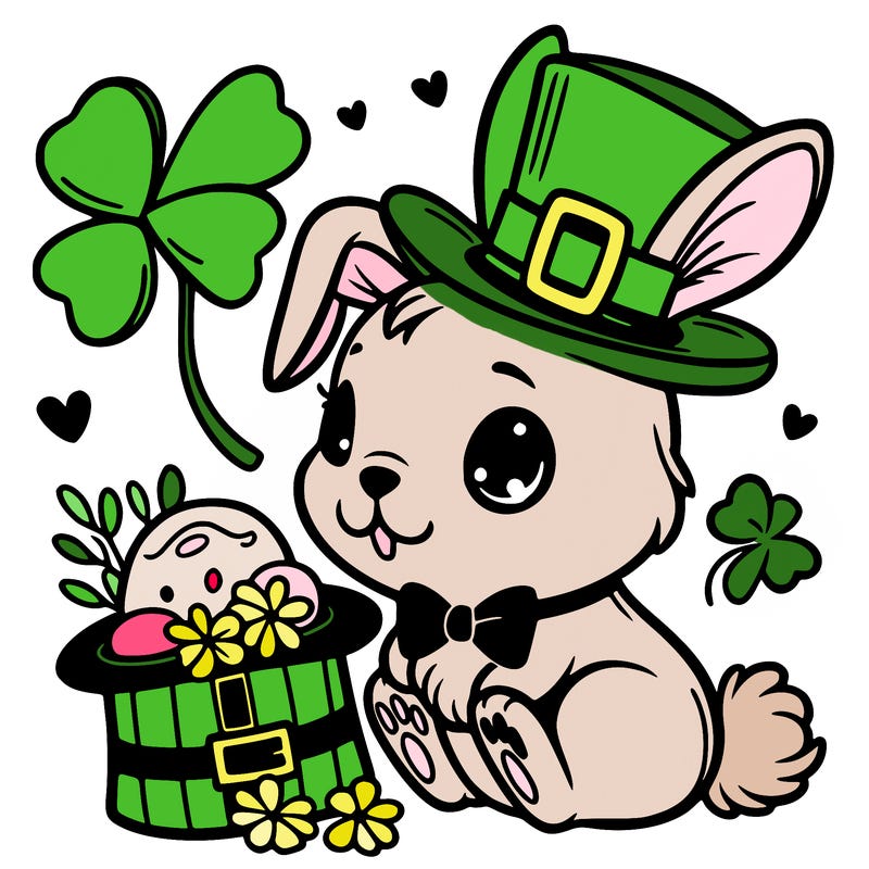st. patrick's day, bunny.