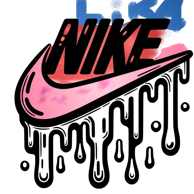 dripping nike logo
