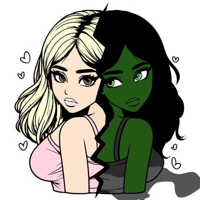 realistic girl split