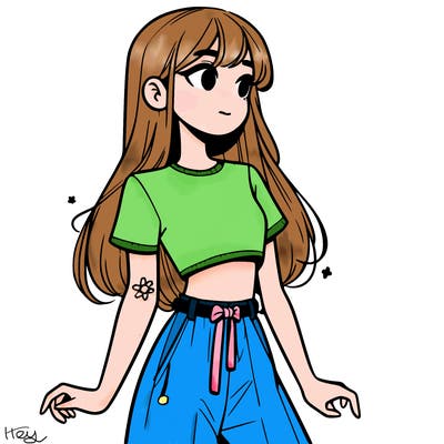 girl in a cute crop top