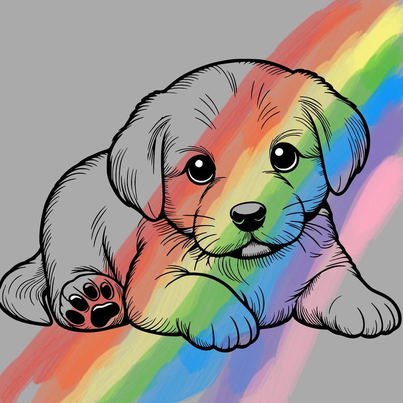 a cute realistic puppy