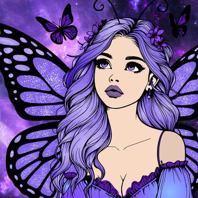 butterfly fairy realistic girl