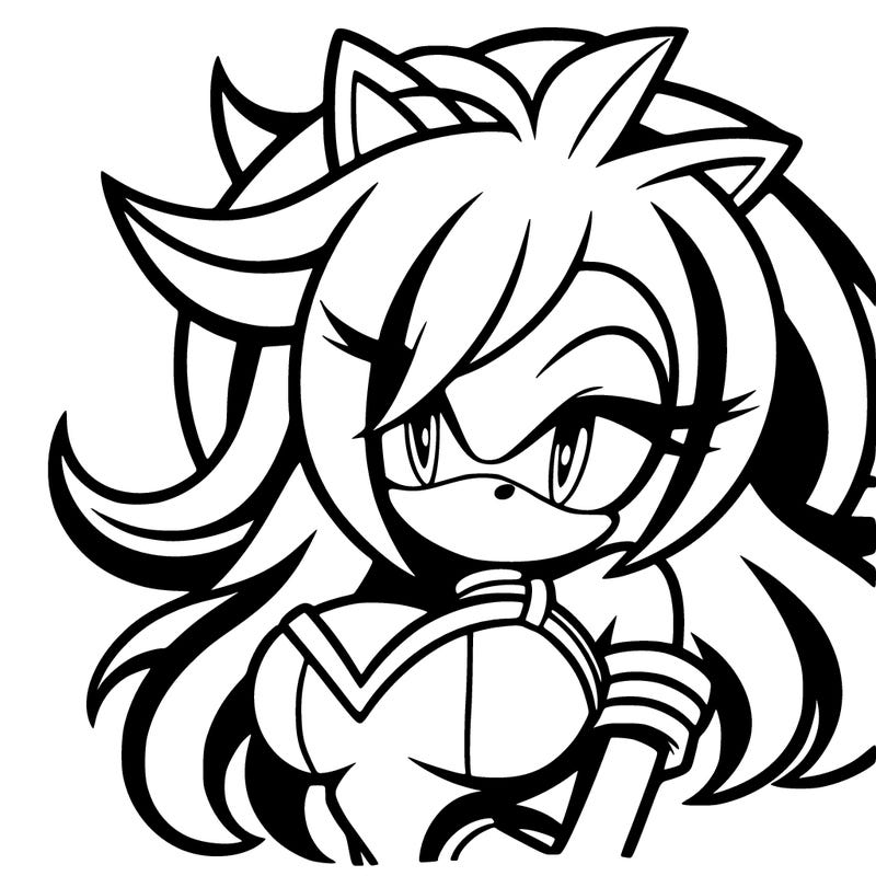 anime girl amy from sonic the hedgehog