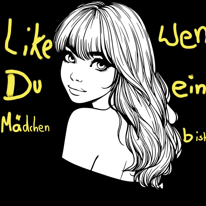 realistic girl with bangs looking over her shoulder