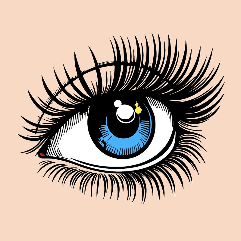 realistic eye long eylashes