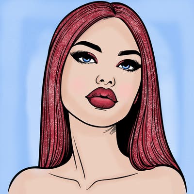 realistic woman with full lips