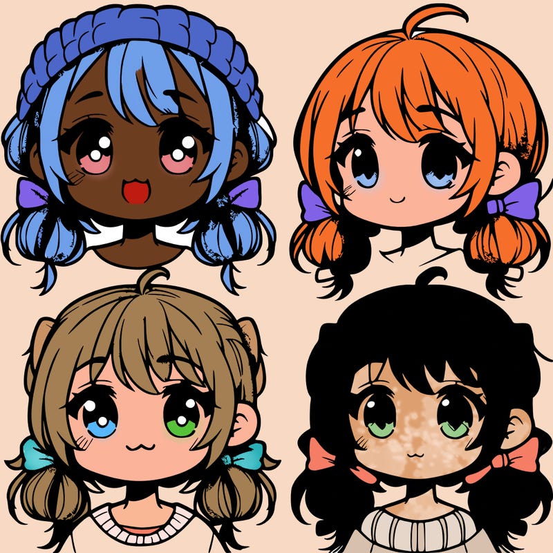 manga character girl kid