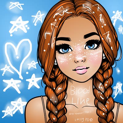 realistic girl with braids