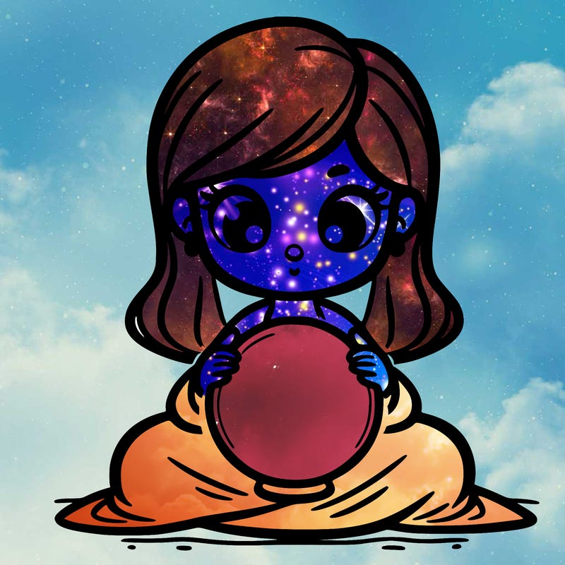 girl with a glowing orb