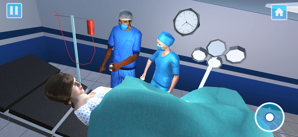 Real Doctor Hospital Game - Medical staff performing surgery on a patient in a realistic hospital game simulation