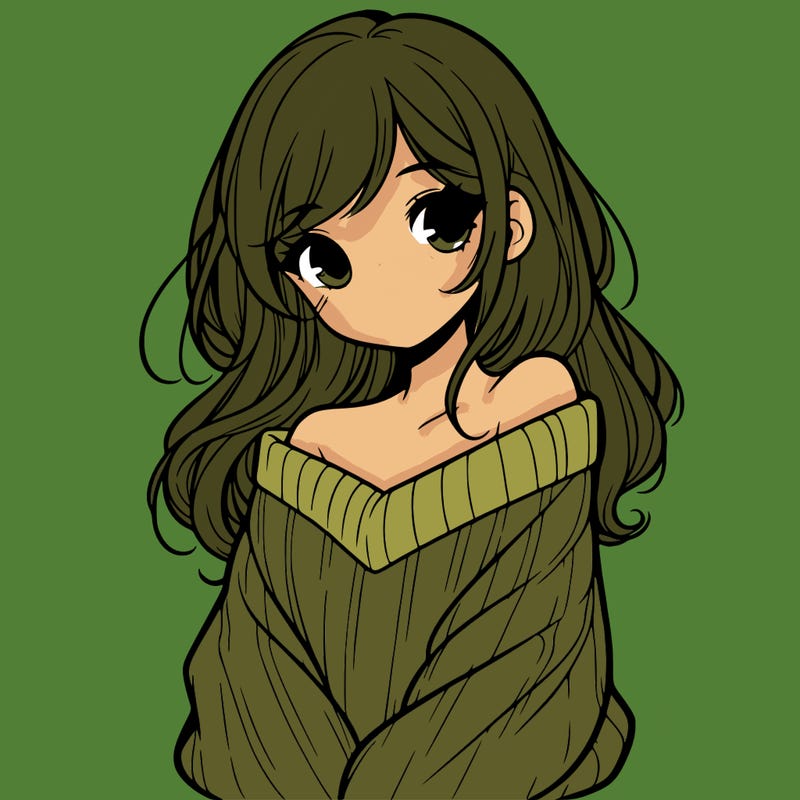 shy pretty girl wearing a sweater that is falling off one shoulder portrait