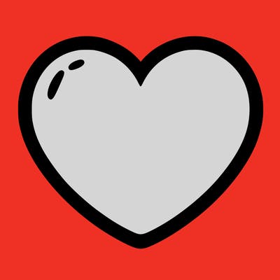a blank heart