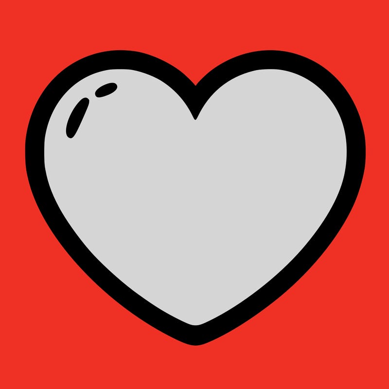 a blank heart
