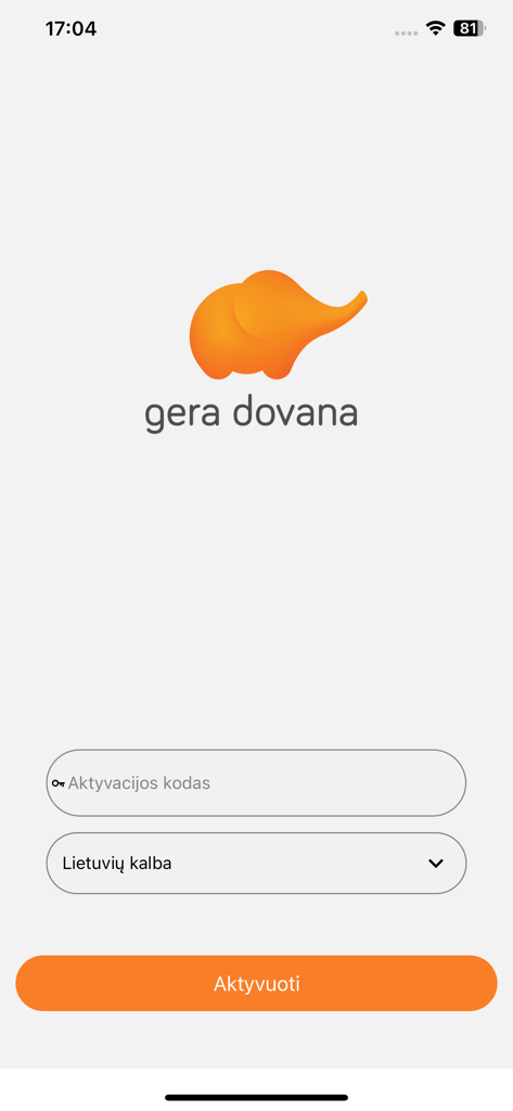 Geradovana Smart Partner - Activation screen for the Geradovana Smart Partner app featuring an activation code input and language selection