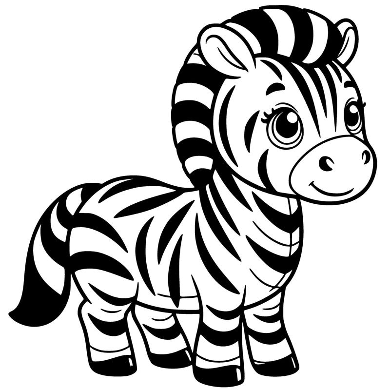 a zebra with distinct stripes