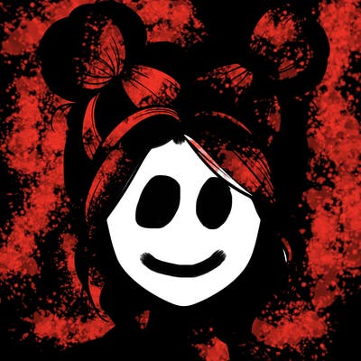 realistic girl with buns on the top of her hair