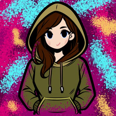 a woman wearing a hoodie