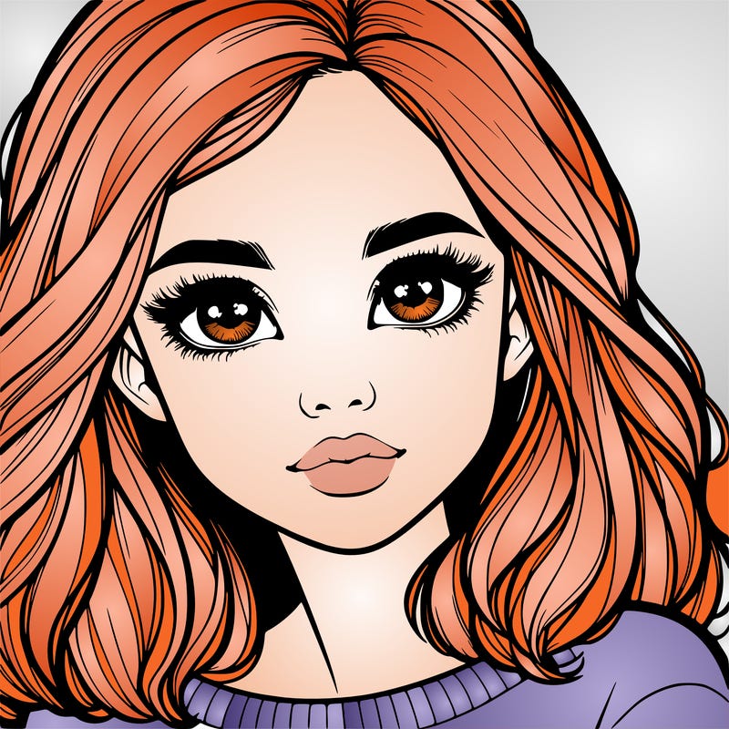 realistic girl whith cute eyes