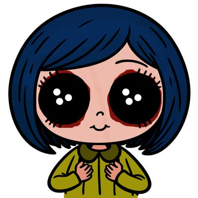 coraline with button eyes