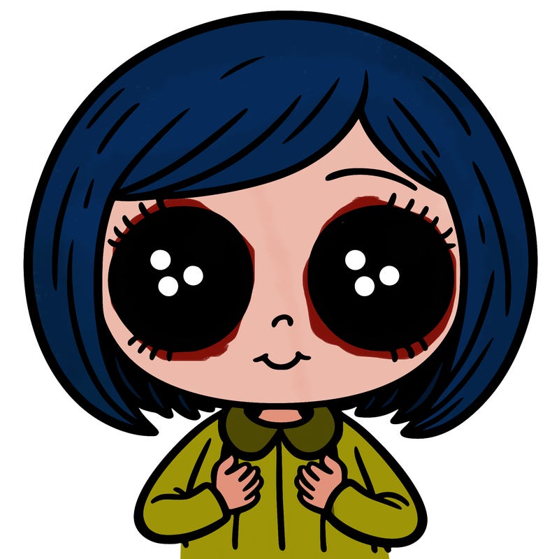coraline with button eyes