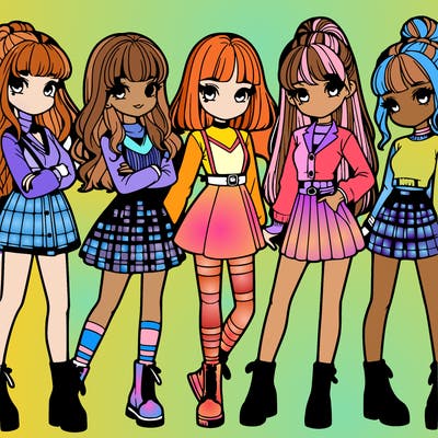 5 girls