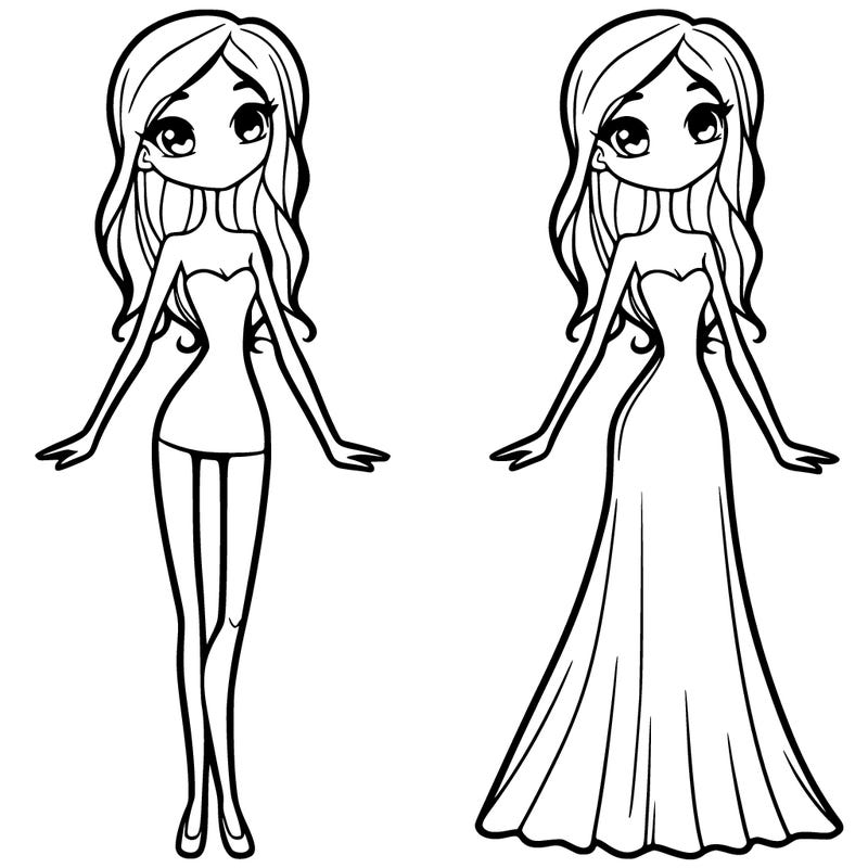 skinny woman in a small long flowing dress