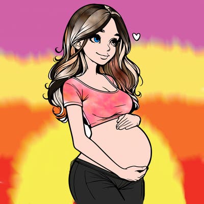 realistic pregnant girl