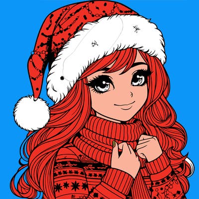 realistic christmas girl