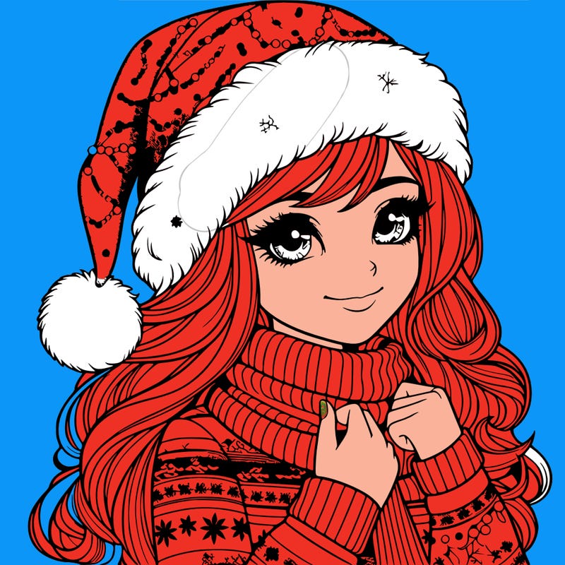 realistic christmas girl