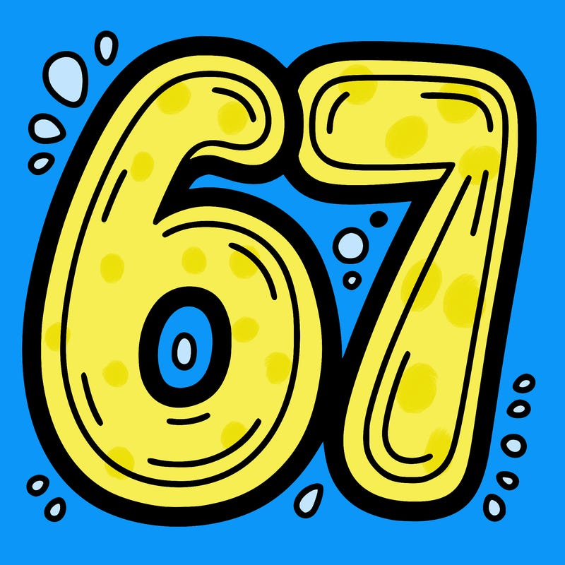 the number 67