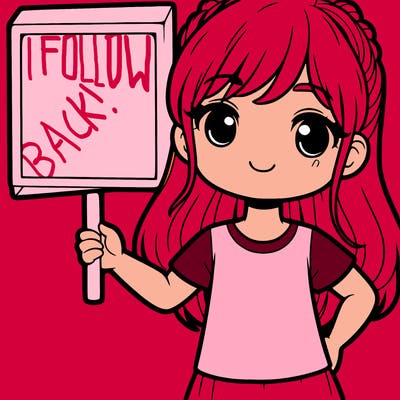 girl holding empty sign