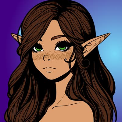 elf girl realistic dark fantasy