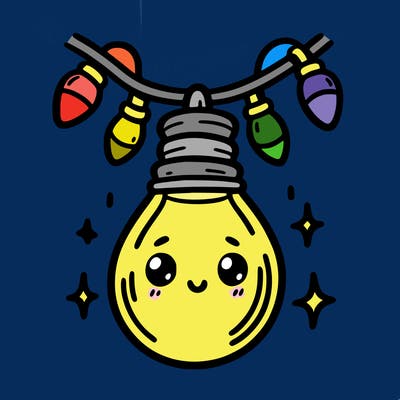 small bulb of a garland