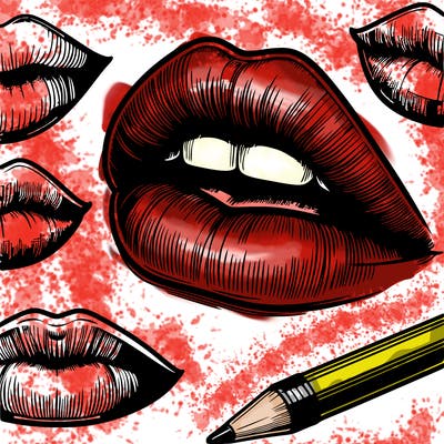 realistic  lips