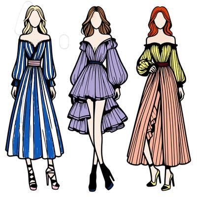 fashion models dresses