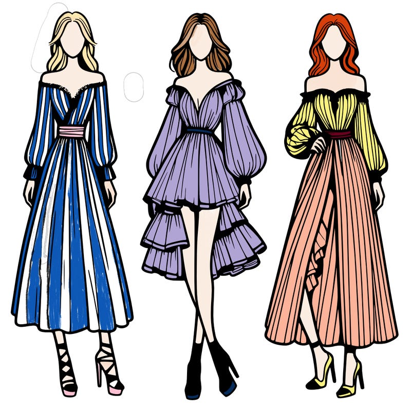 fashion models dresses