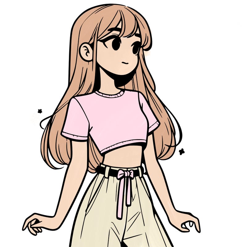 girl in a cute crop top