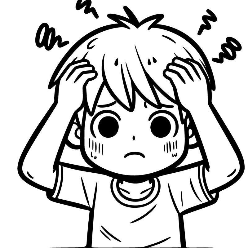 a boy having anxiety