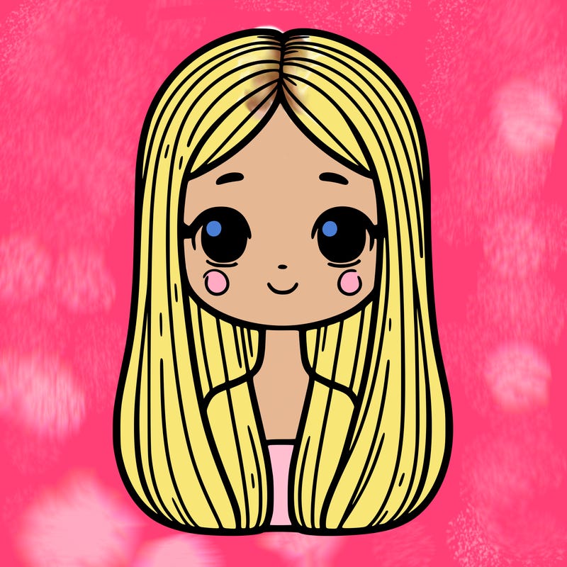 a girl with long straight hair