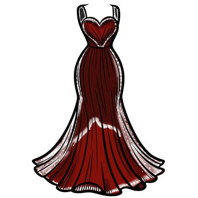 attractive long fashion dress