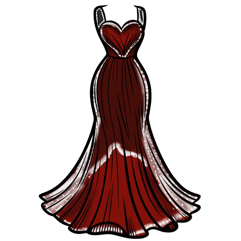 attractive long fashion dress