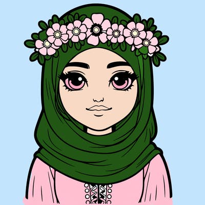 realistic girl with flower crown