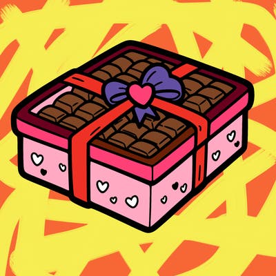 a box of chocolate for valentines day