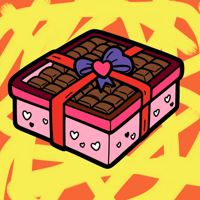 a box of chocolate for valentines day
